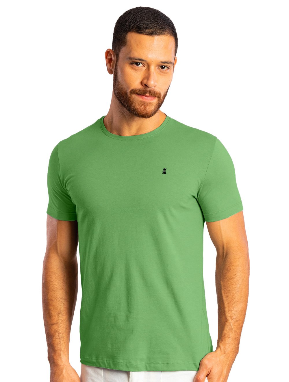 Camiseta Sergio K Masculina Basic Front Black Logo Verde