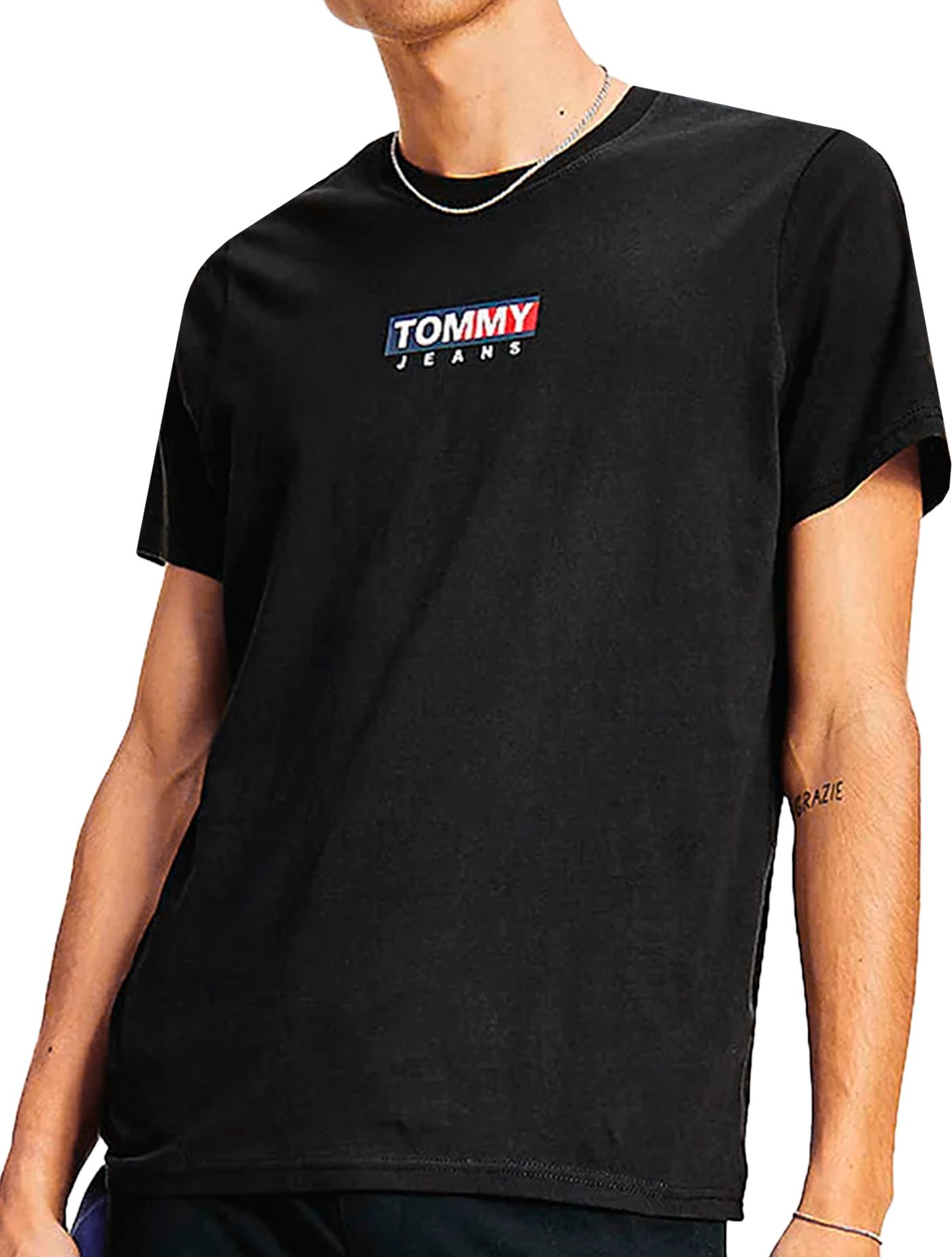 Camiseta Tommy Jeans Masculina Entry Print Tee Preta