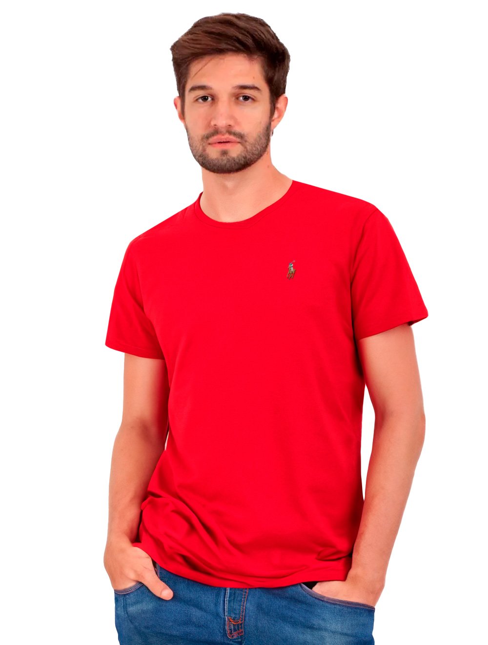 Camiseta Ralph Lauren Masculina Essential Color Icon Vermelha