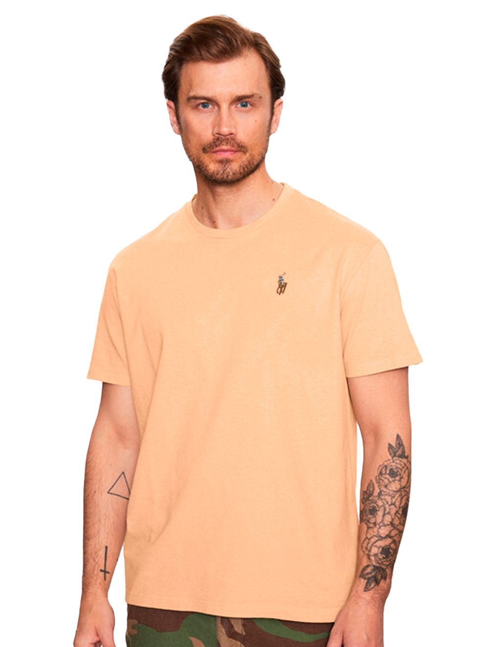 Camiseta Ralph Lauren Masculina Essential Color Icon Peach Creme