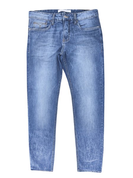 Calça Calvin Klein Jeans Masculina Stretch White Tag Azul