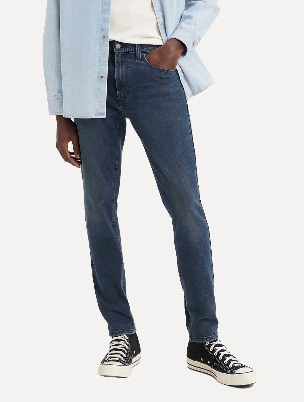 Calça Levis Jeans Masculina 512 Slim Taper Stretch Stone Azul Escuro