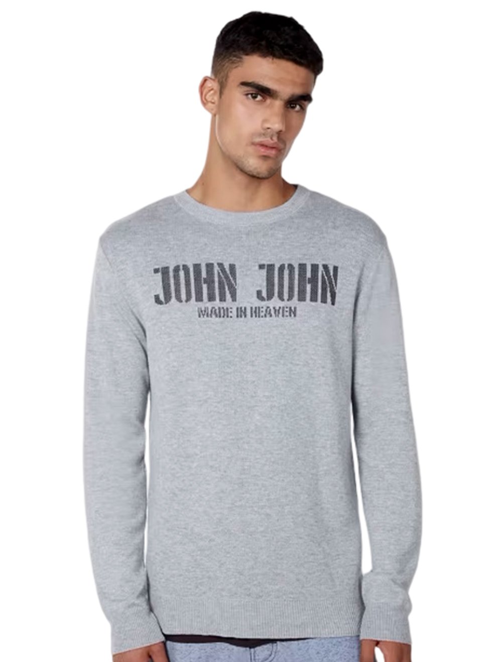 Suéter John John Tricot Regular Made In Heaven Cinza Mescla