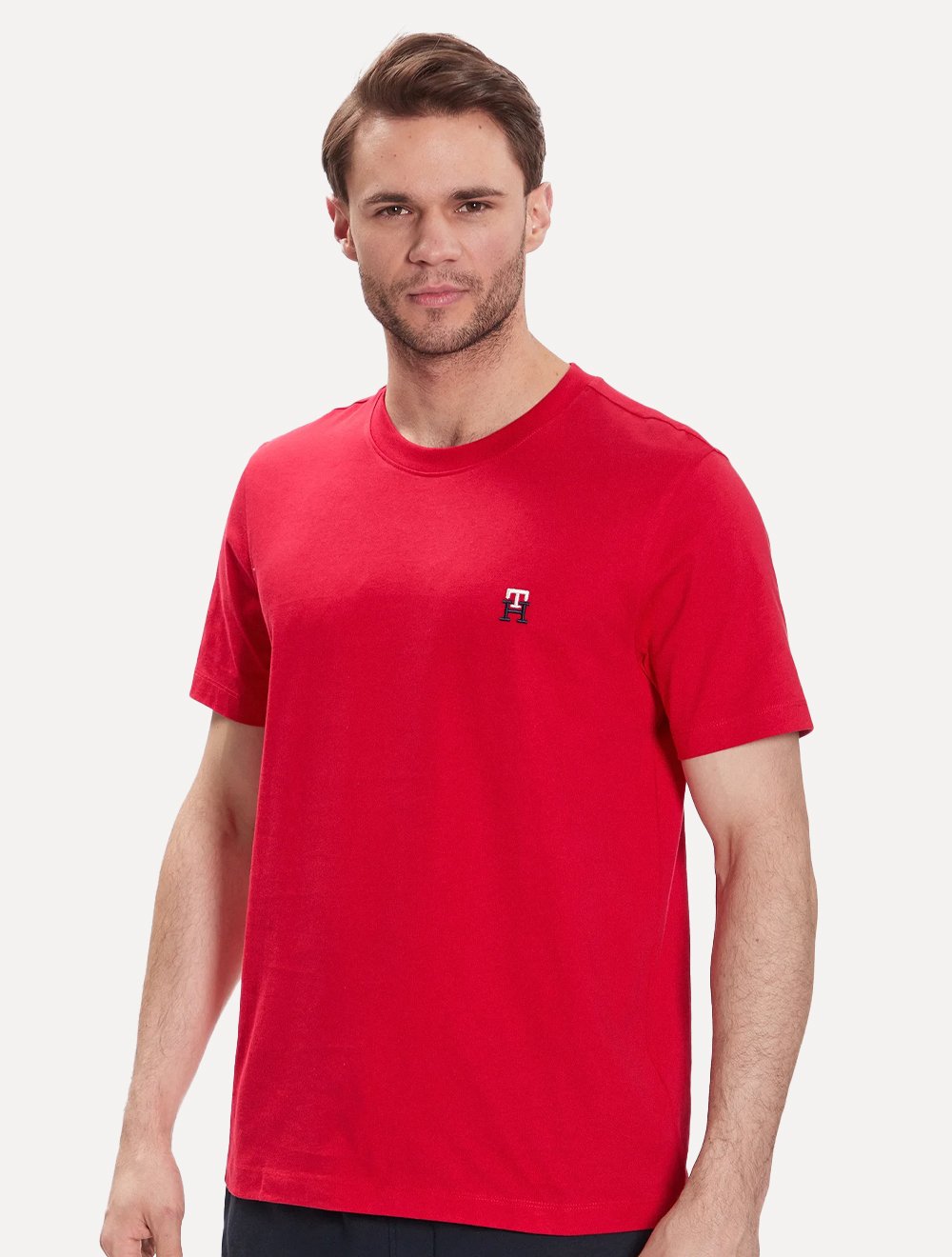 Camiseta Tommy Hilfiger Masculina Small Monogram Vermelha