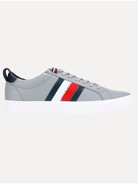 Tênis Tommy Hilfiger Masculino Couro Dino 9A Griffin Cinza