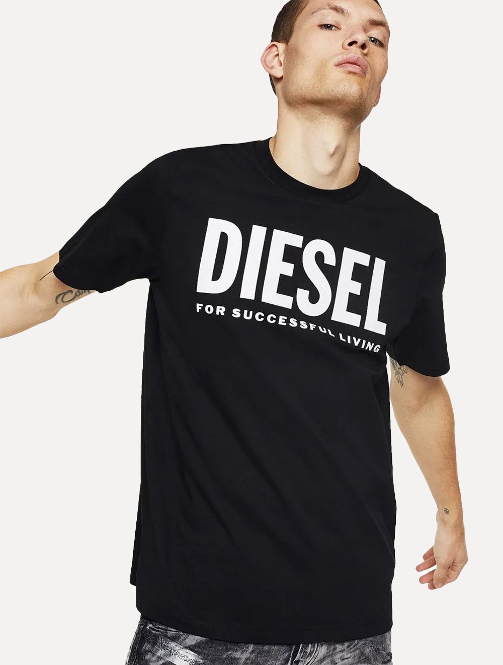 Camiseta Diesel Masculina T-Just Logo Preta