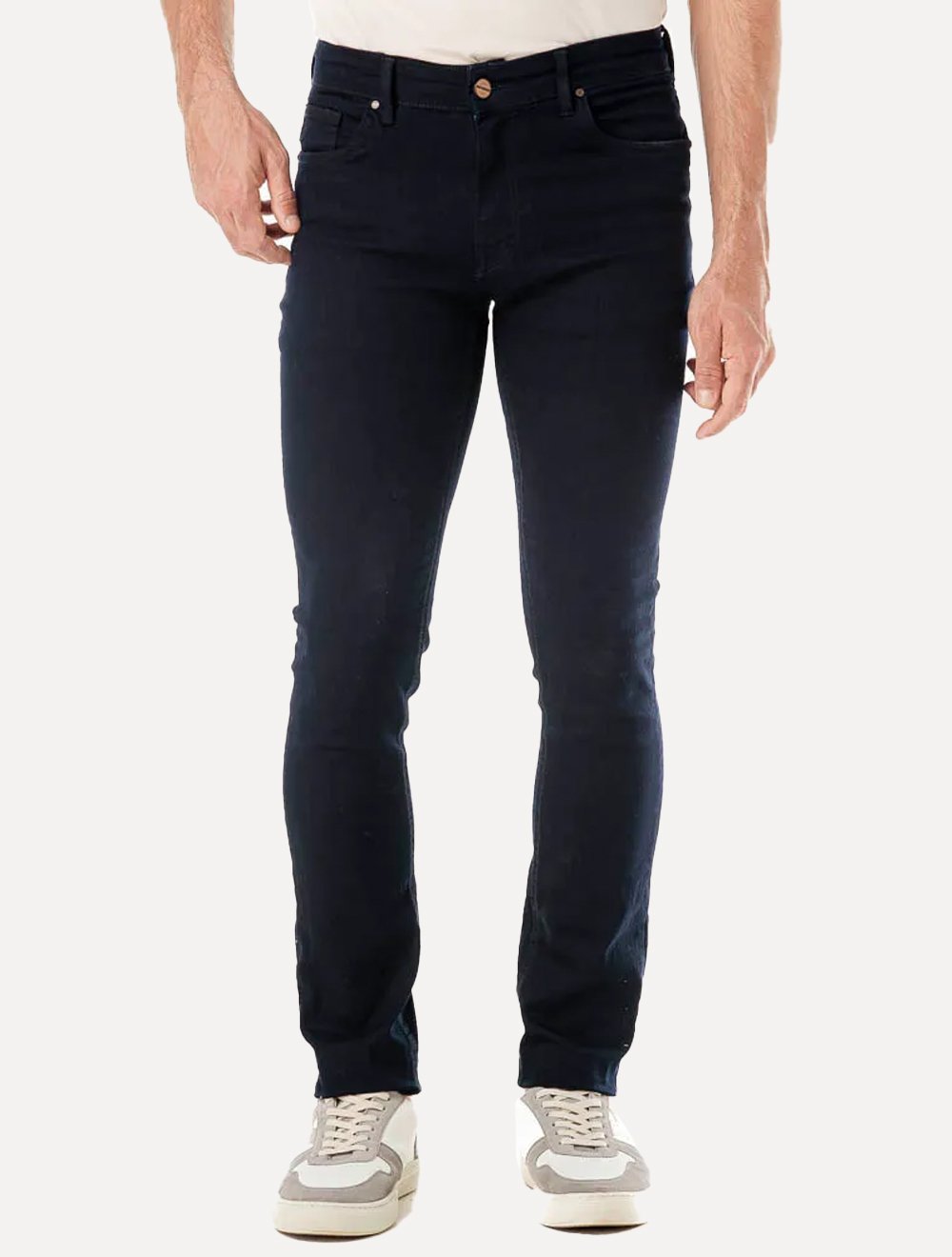 Calça King & Joe Jeans Masculina Slim Blue Black Escura