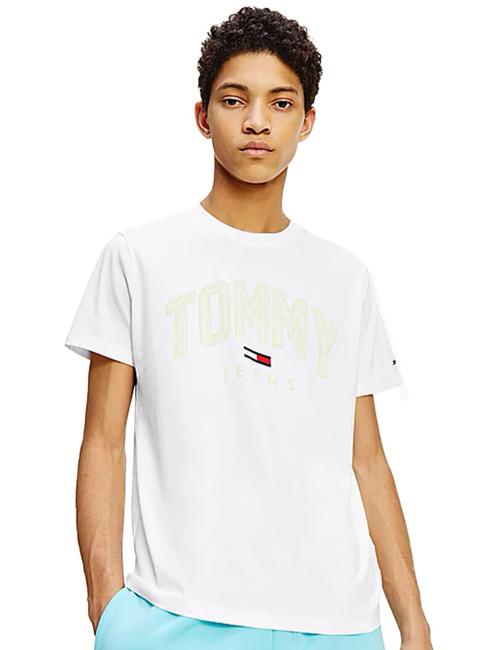 Camiseta Tommy Jeans Masculina Shadow Print Branca