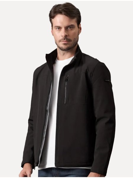 Jaqueta Calvin Klein Masculina Soft Shell Fur Preta Secret Outlet