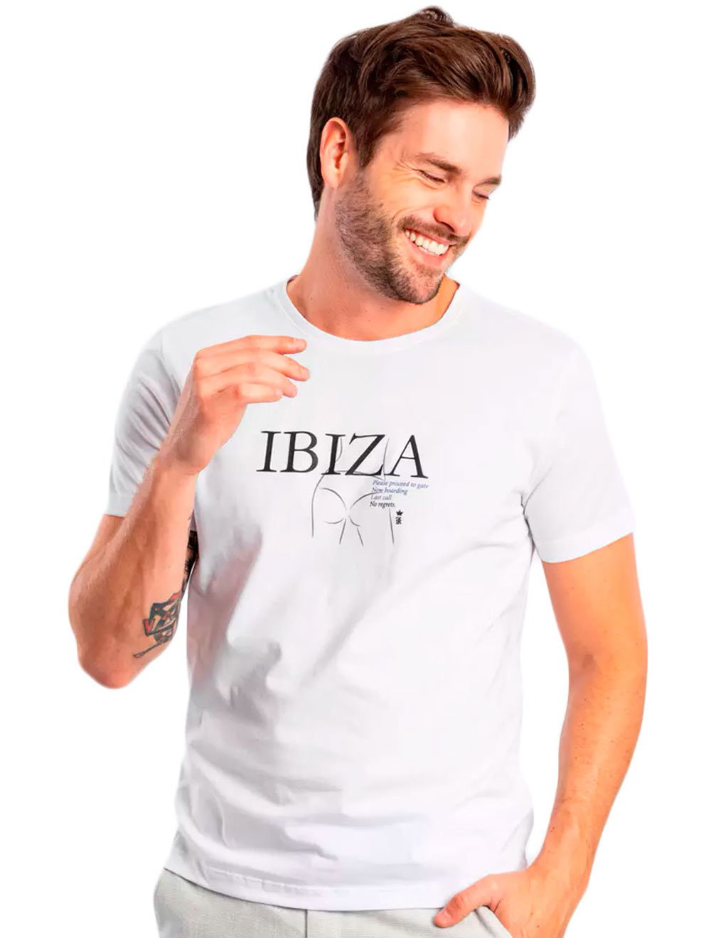 Camiseta Sergio K Masculina Ibiza Bikini Branca