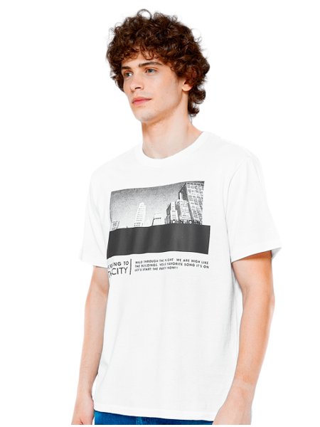 Camiseta John John Masculina We Belong City Branca