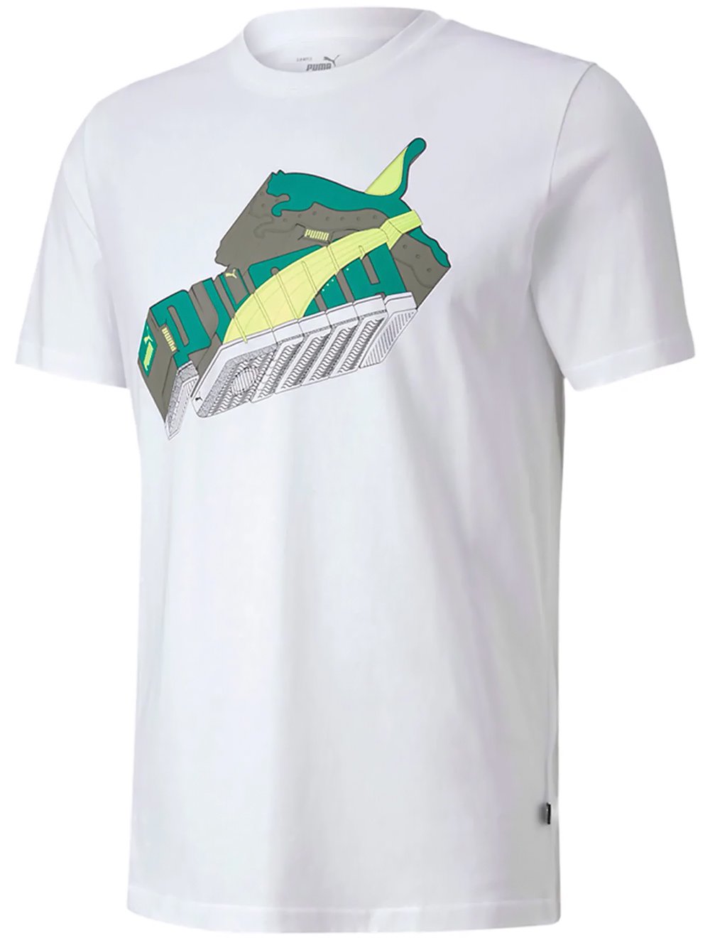 Camiseta Puma Masculina Sneaker Inspired Branca