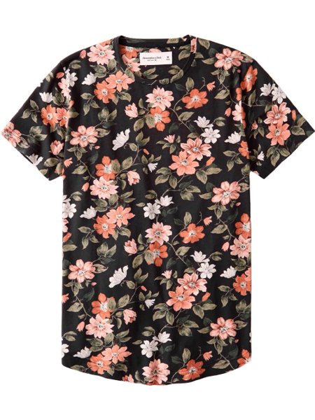Camiseta Abercrombie Masculina Soft A F Tee Flower Print Preta Secret Outlet Camiseta Abercrombie Masculina Soft A F Tee Flower Print Preta Secret Outlet