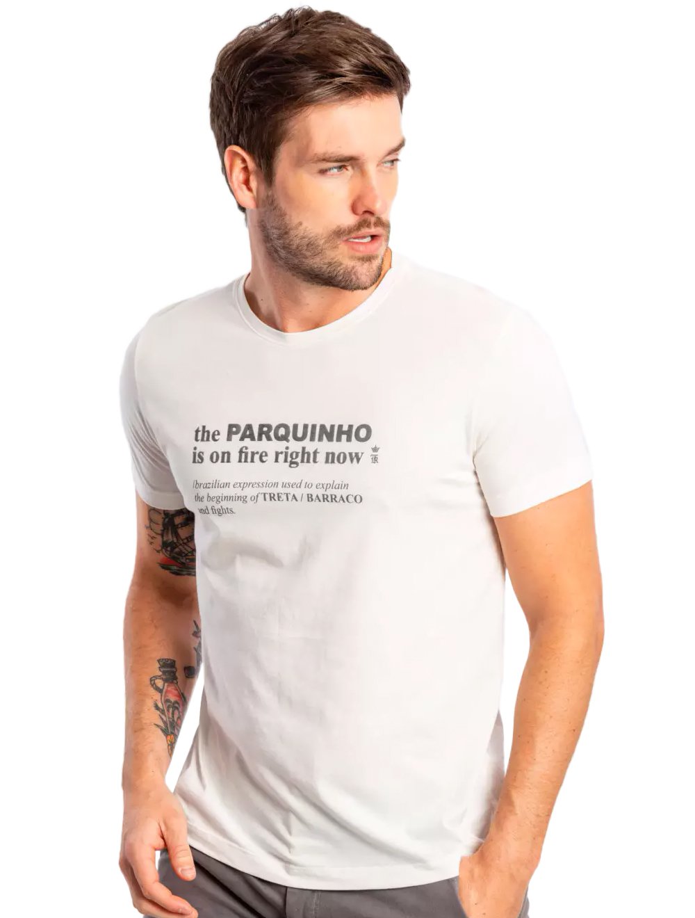 Camiseta Sergio K Masculina Fogo no Parquinho Off White