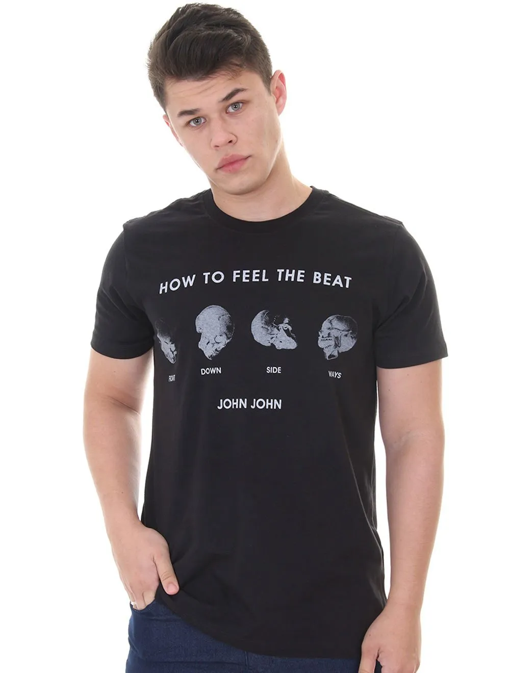 Camiseta John John Masculina Regular How To Feel The Beat Preta