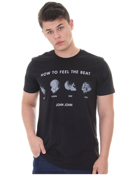 Camiseta John John Masculina Regular How To Feel The Beat Preta