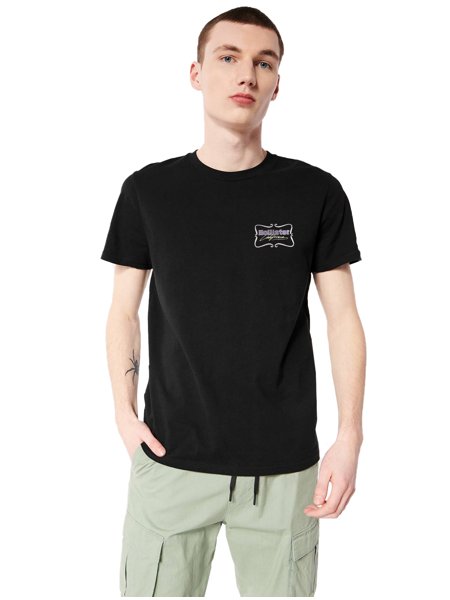 Camiseta Hollister Masculina Purple Frame Logo Preta | Secret Outlet
