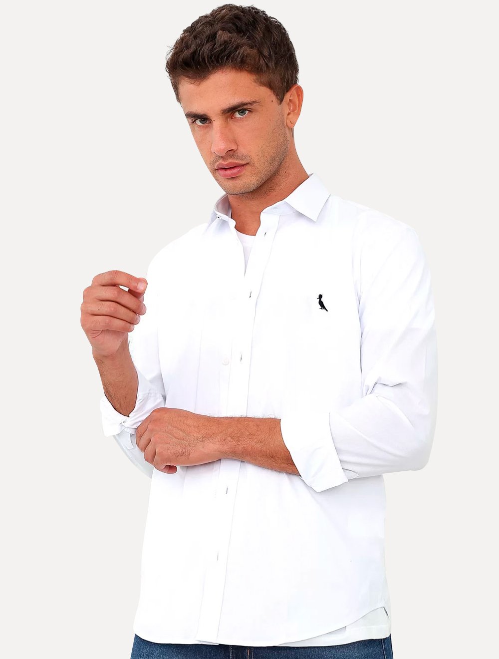 Camisa Reserva Masculina Casual Stretch Enxuto Branca