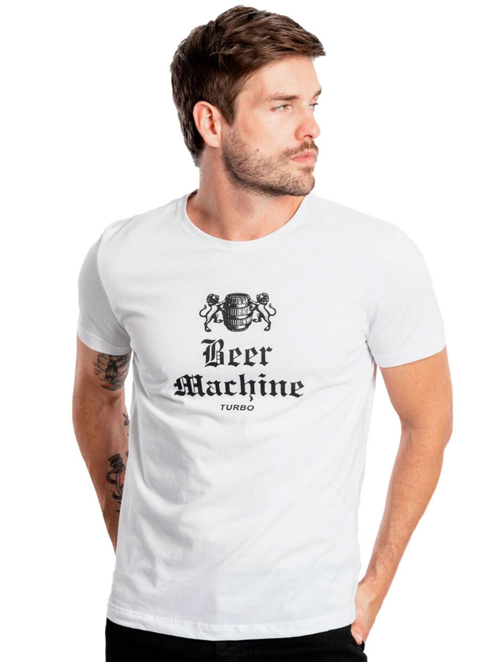 Camiseta Sergio K Masculina Beer Machine Branca