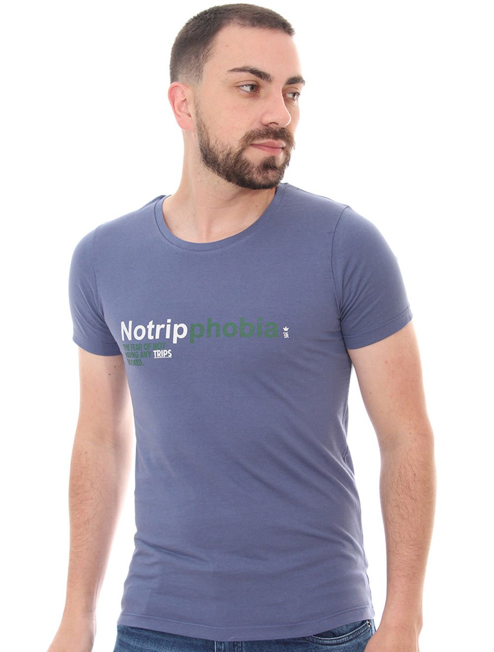 Camiseta Sergio K Masculina No Trip Phobia Azul