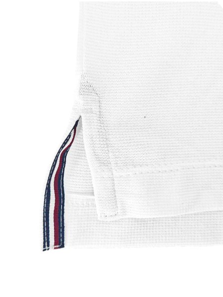 Polo Tommy Hilfiger Masculina Regular Global Stripe Shoulder Branca