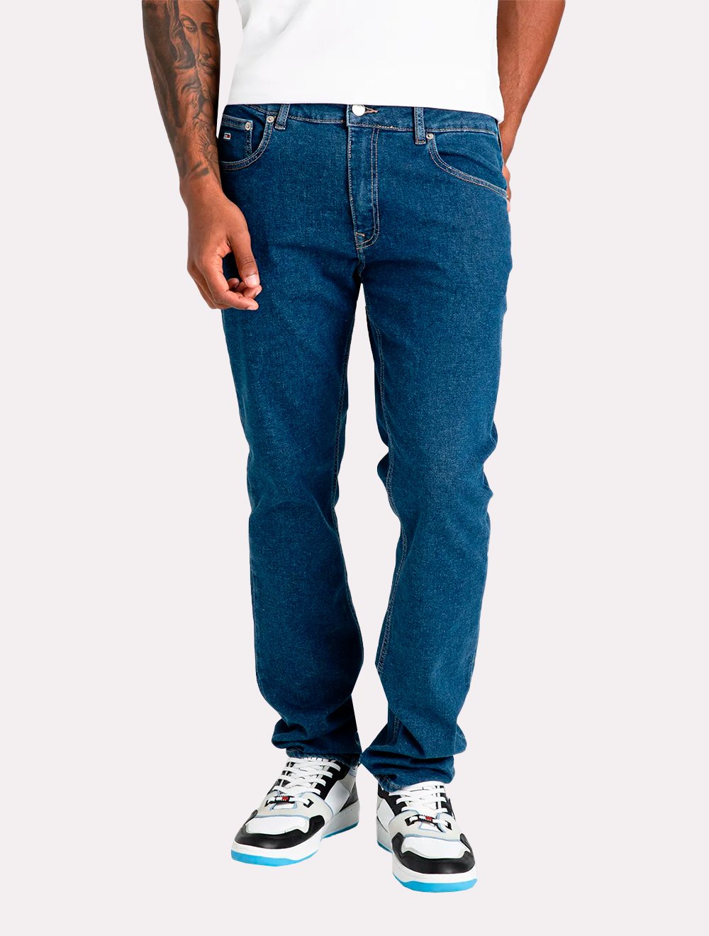 Calça Tommy Jeans Masculina Slim Scanton Azul Médio