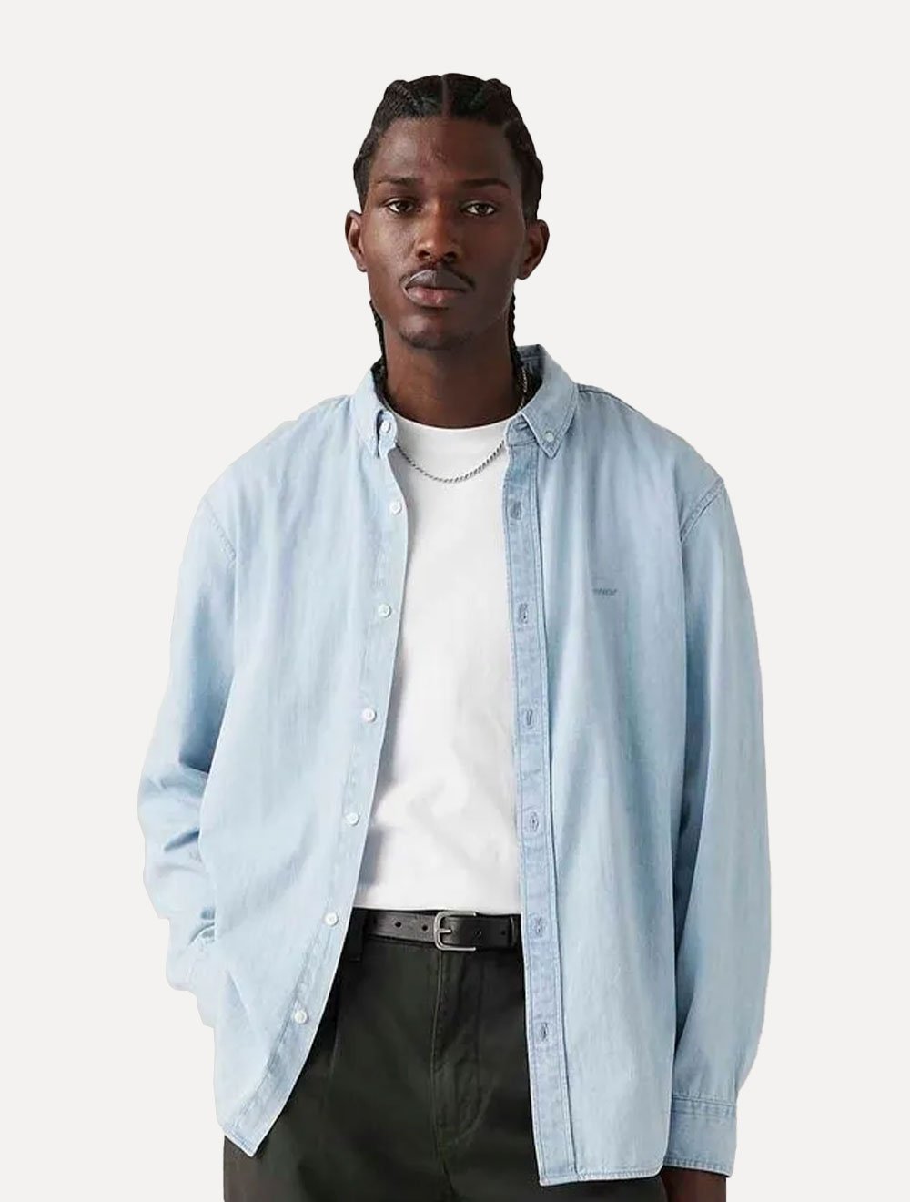 Camisa Levis Masculina Relaxed Oxford Authentic Button Down Azul