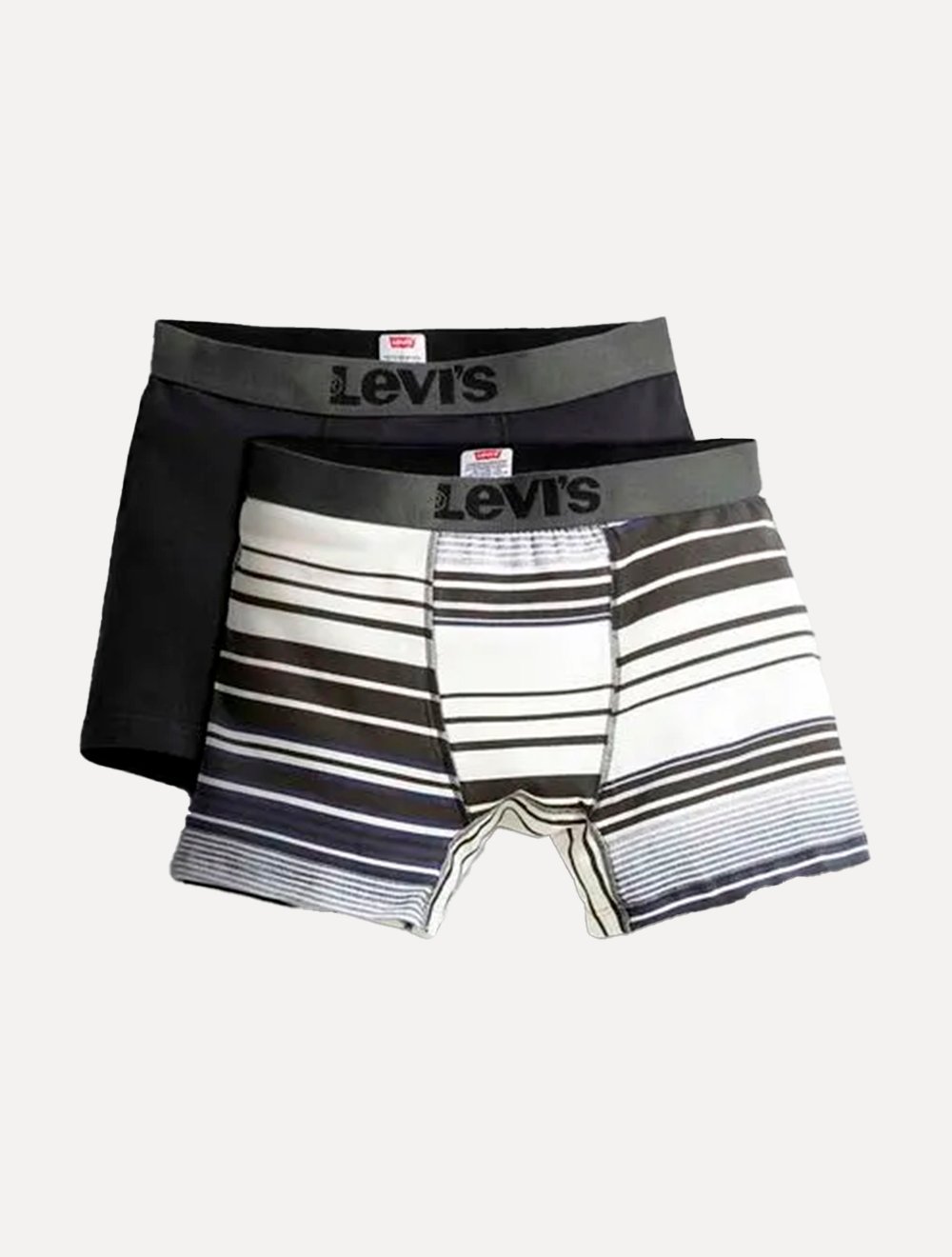 Cueca Levis Boxer Brief Listrada Preta Pack 2UN