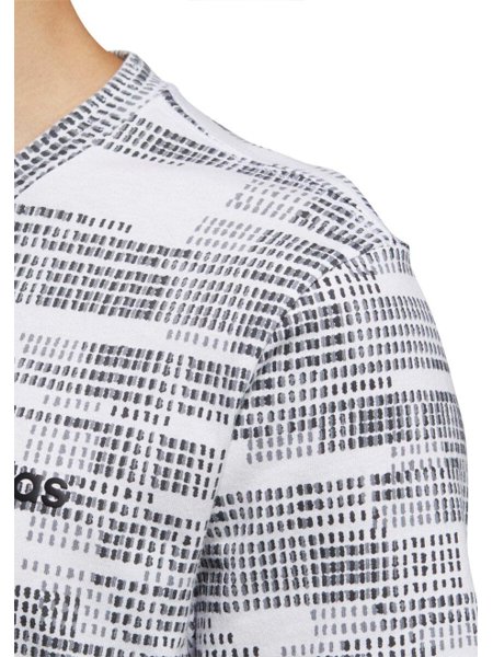 Camiseta Adidas Masculina Essential All Over Print Branca