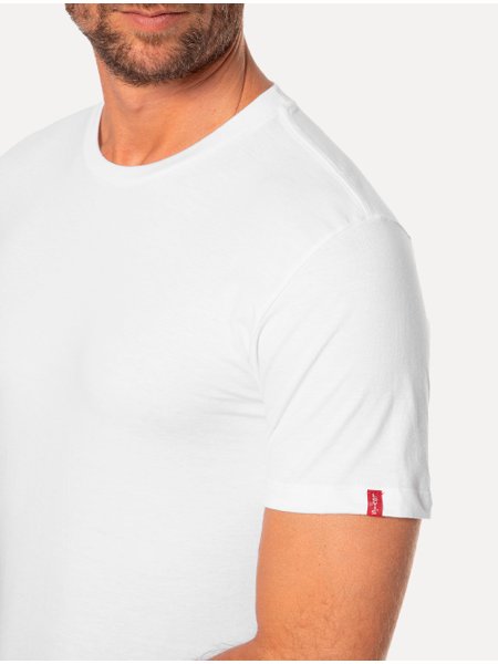 Camiseta Levis Masculina Lisa Branca