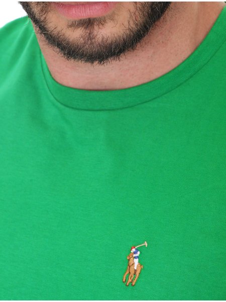 Camiseta Ralph Lauren Masculina Essential Color Icon Verde