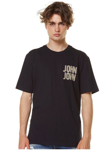 Camiseta John John Masculina Points Preta - Preto John John