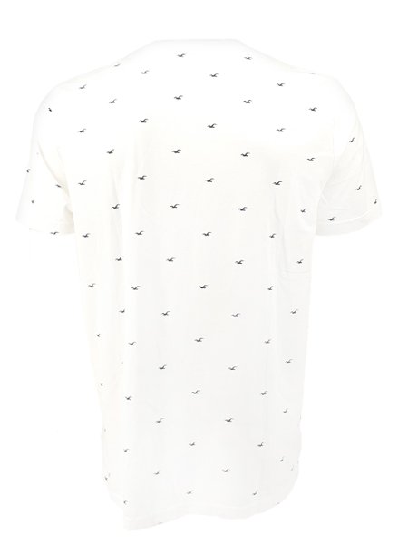 Camiseta Hollister Masculina Icon Print Graphic Branca