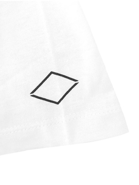 Camiseta Replay Masculina C-Neck Quadrato Brand Branca