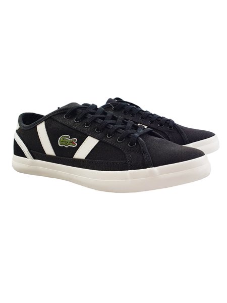 Tênis Lacoste Masculino Sideline Blk/Wht Preto | Secret Outlet