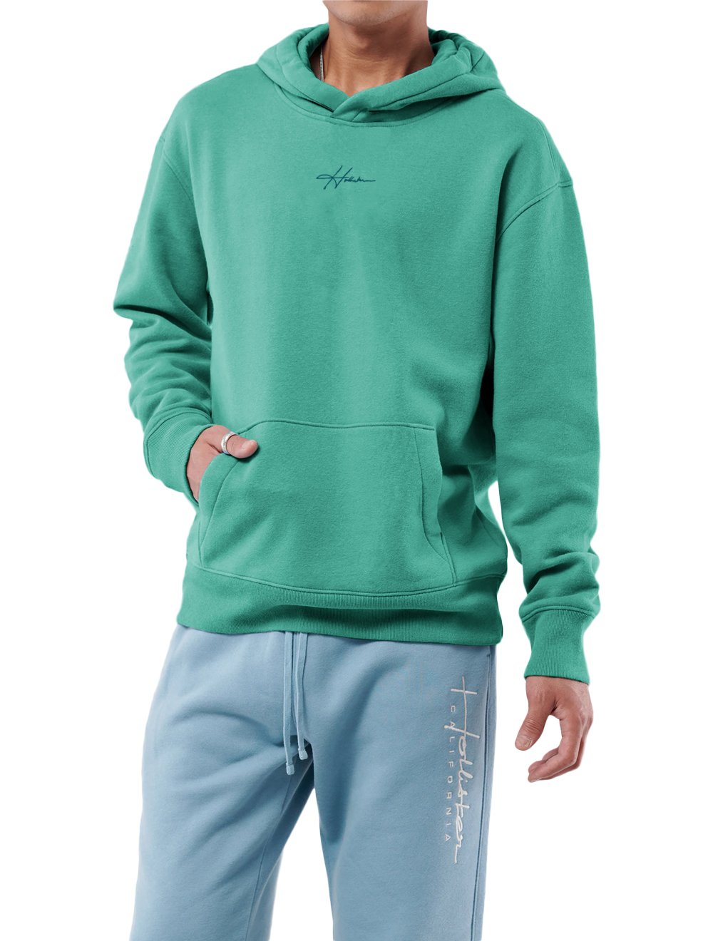 hollister print logo moletom com capuz