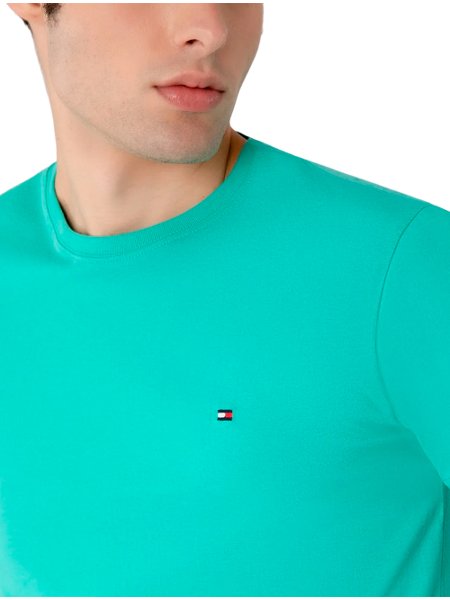 Camiseta Tommy Hilfiger Masculina Essential Cotton Verde Menta