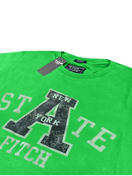 Camiseta Abercrombie Masculina Muscle A State New York Verde