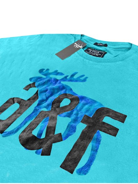 Camiseta Abercrombie Masculina Muscle Watercolor A&F Moose Azul Claro