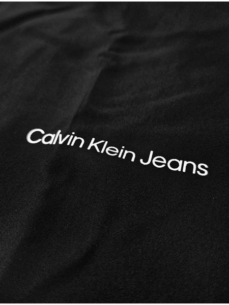 Jaqueta Calvin Klein Jeans Masculina Corta Vento Maxi Logo Preta