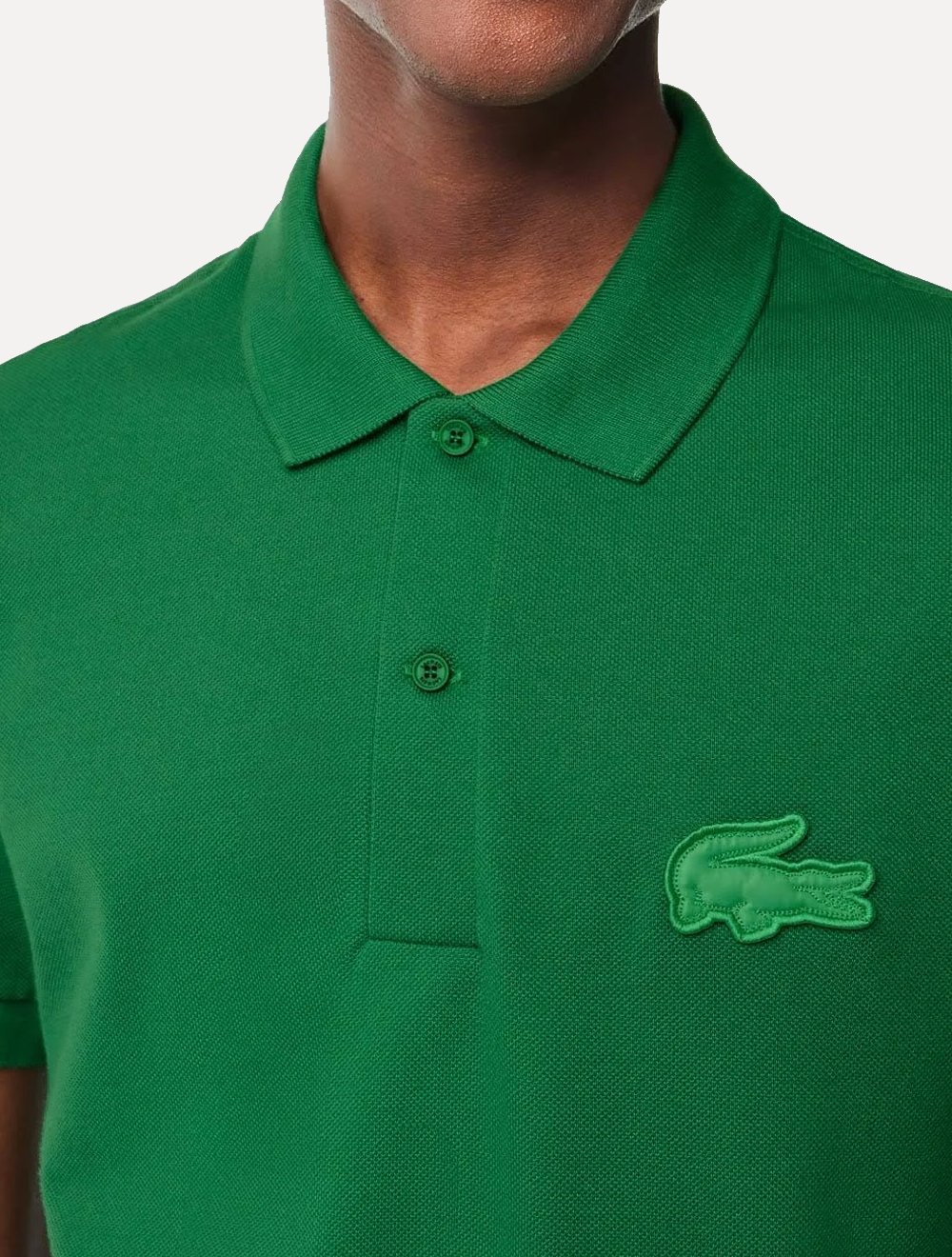 Polo Lacoste Masculina Regular Piquet Quilted Crocodile Badge