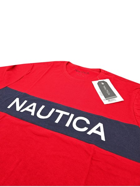 Camiseta Nautica Masculina Brand Box Vermelha