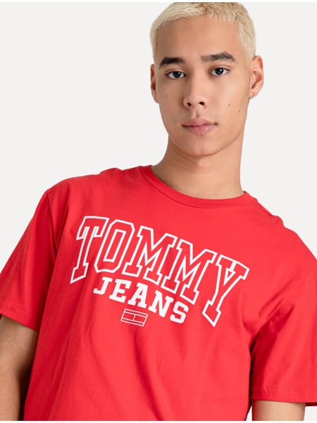 Camiseta Tommy Jeans Masculina Arc Entry Graphic Vermelha