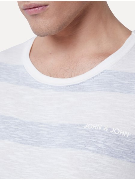 Camiseta John John Masculina Regular Rough Logo Off-White