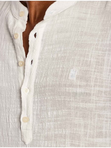 Camisa Sergio K Masculina Regular Viscose Santorini Off-White