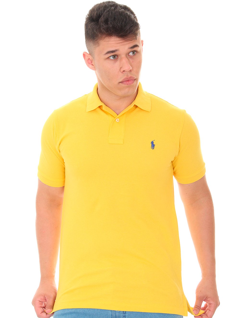 Camisa Masculina Polo Ralph Lauren Amarela - Dona Chica Brechó Online