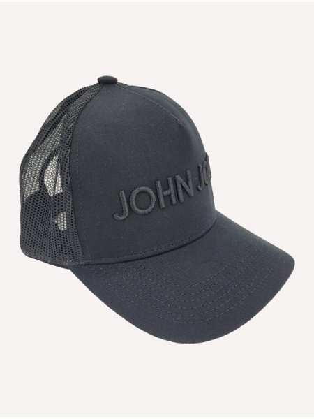 Boné John John Trucker Basic Embroidery Logo Preto