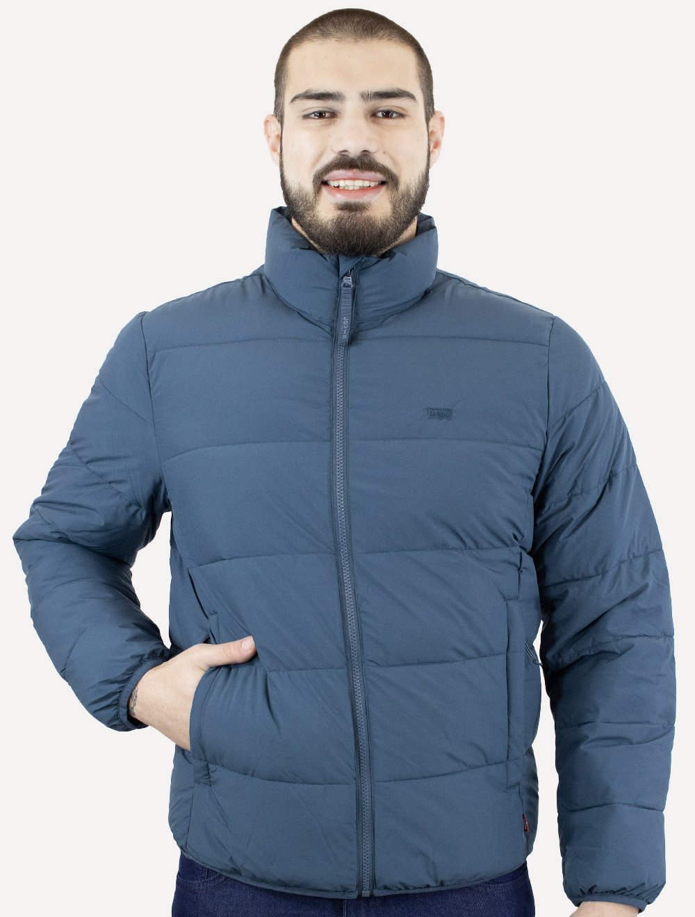 levi's ダークブルージャケット Jaqueta Levis Masculina Puffer Packable Quilted Azul Escuro