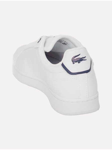 Tênis Lacoste Masculino Couro Carnaby Pro Leather Wht/Navy Branco