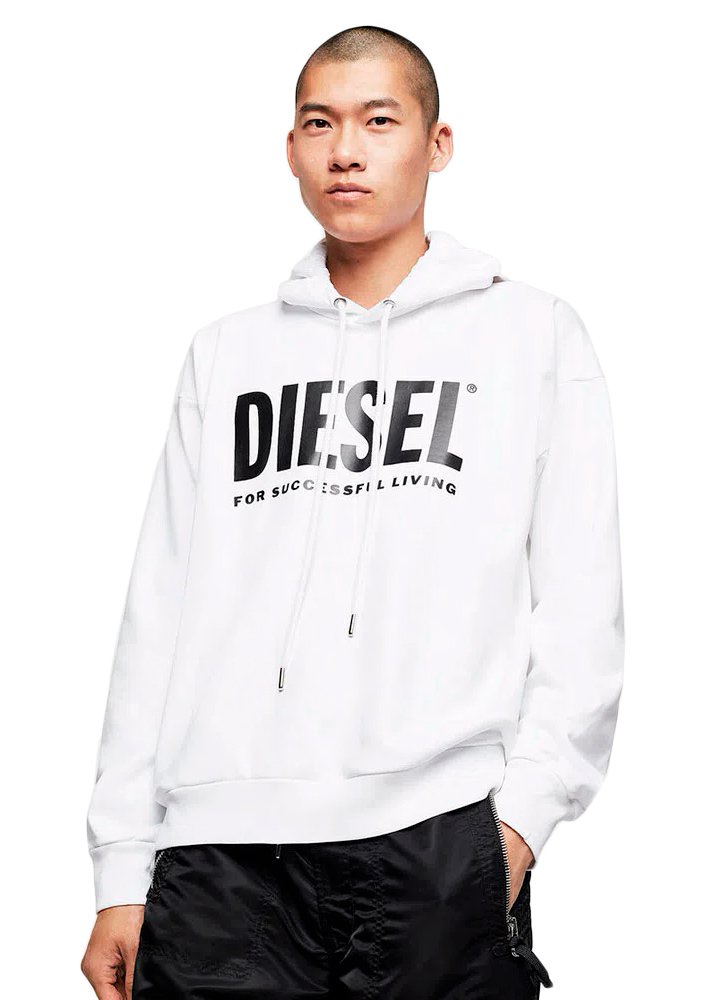 Moletom Diesel Masculino S-Division Logo Branco